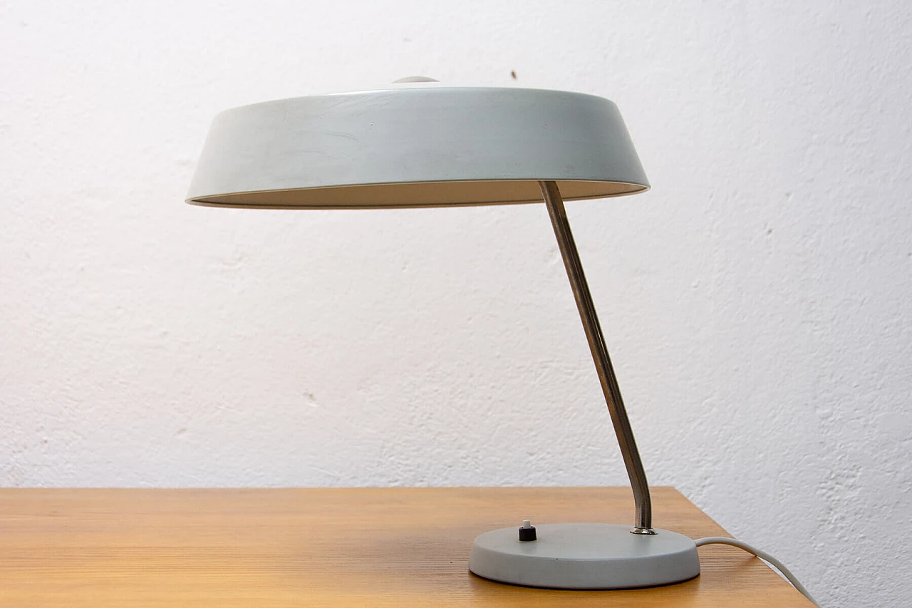 Aluminum and metal table lamp, 1960s 2