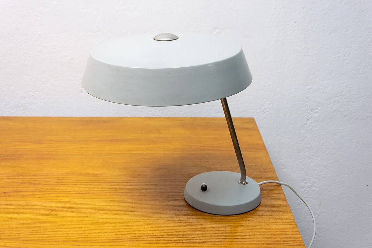 Aluminum and metal table lamp, 1960s 3