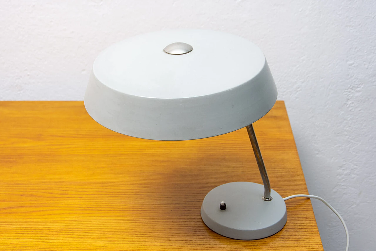 Aluminum and metal table lamp, 1960s 4