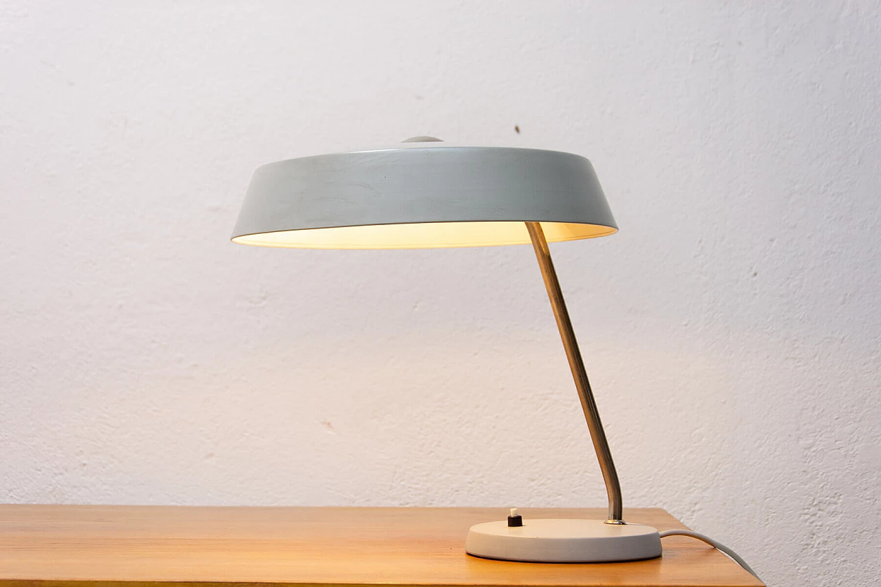 Aluminum and metal table lamp, 1960s 15