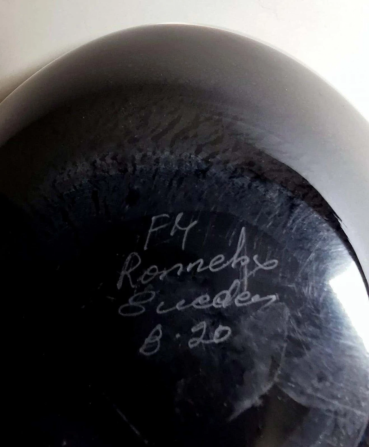 Heart-shaped submerged glass ashtray by FM Konstglas, 1960s 11