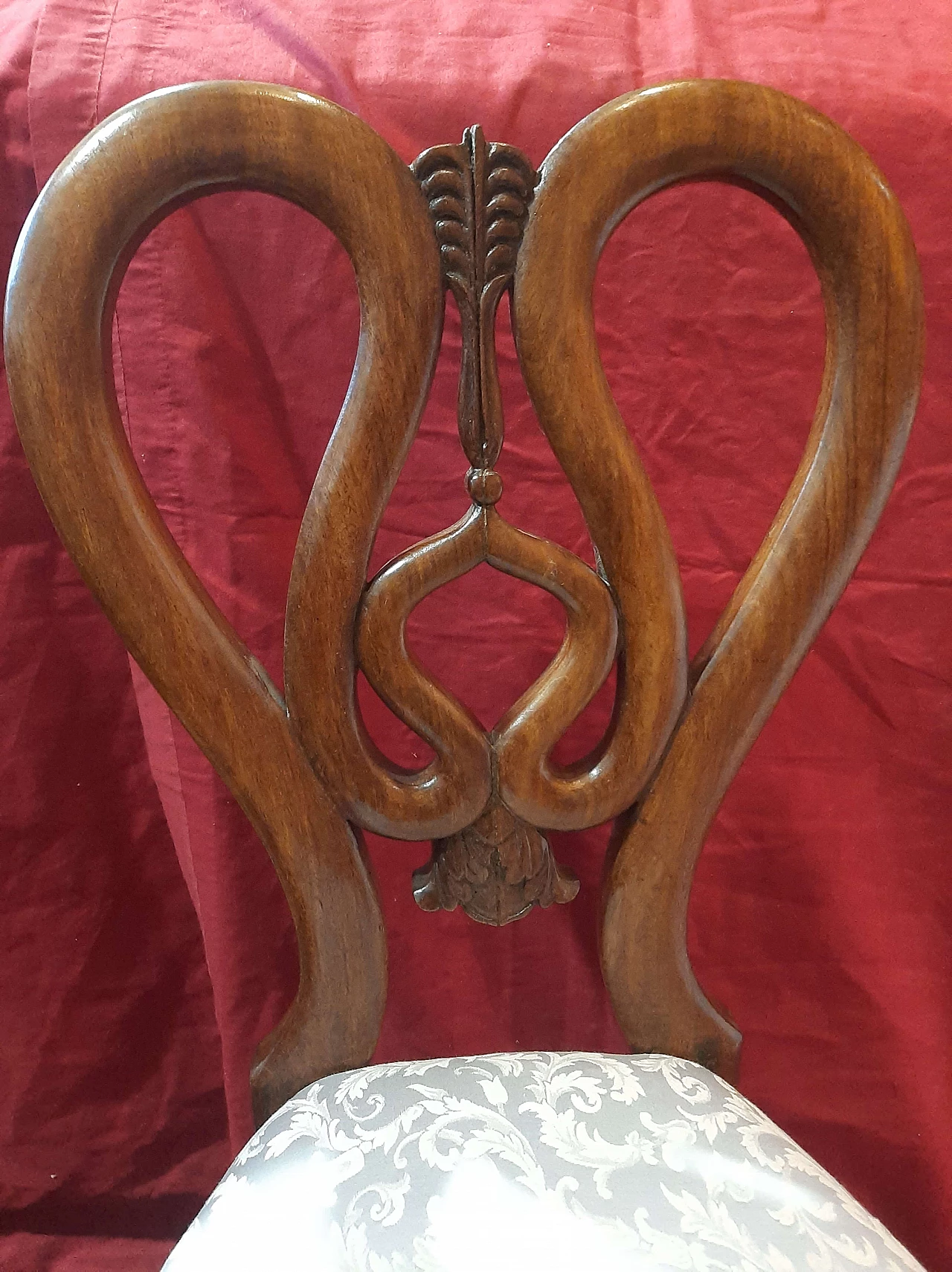 Rosewood chair with padded seat, 19th century 2