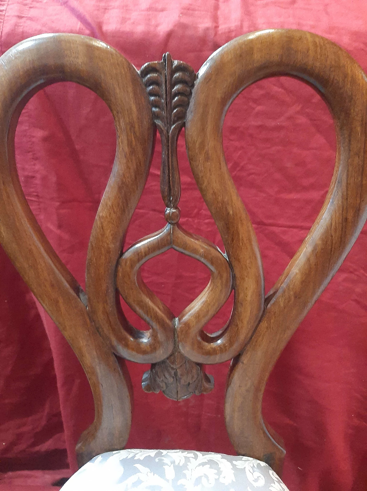 Rosewood chair with padded seat, 19th century 6