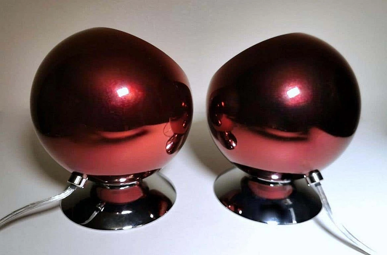 Pair of Space Age table lamps attributed to Gepo, 1970s 4