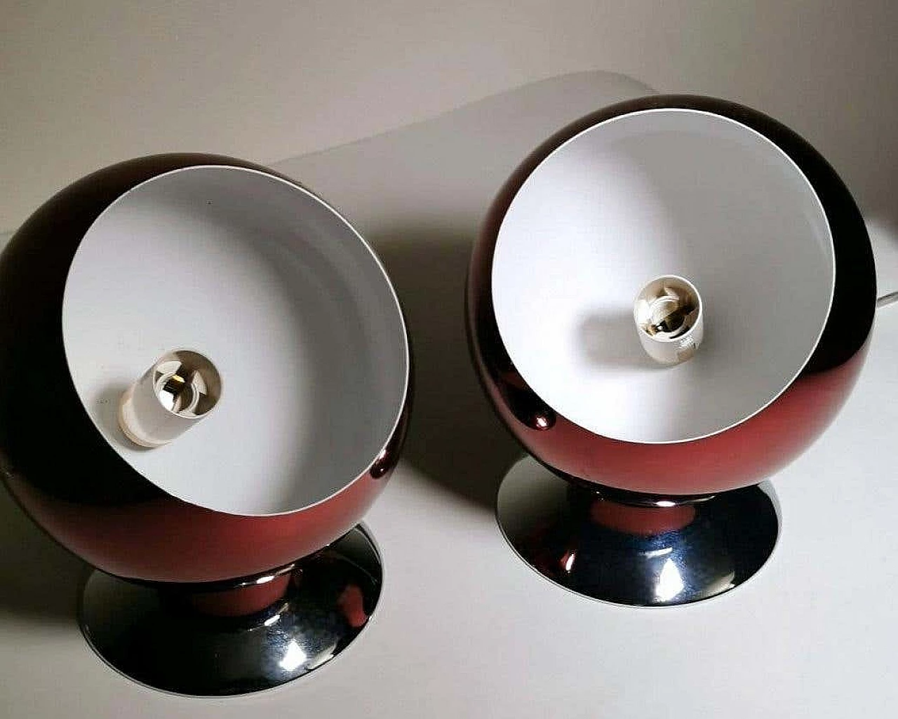 Pair of Space Age table lamps attributed to Gepo, 1970s 5