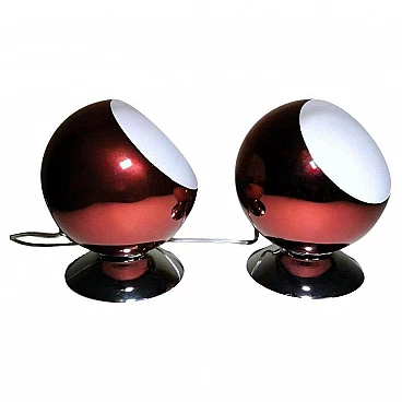 Pair of Space Age table lamps attributed to Gepo, 1970s