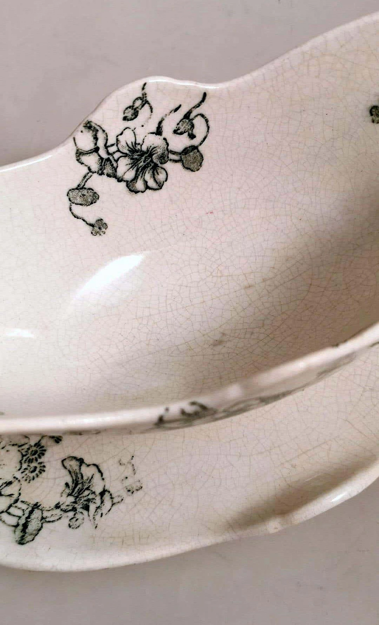 Capucine majolica gravy boat by Bertrand Leon Bordeaux, 1950s 10