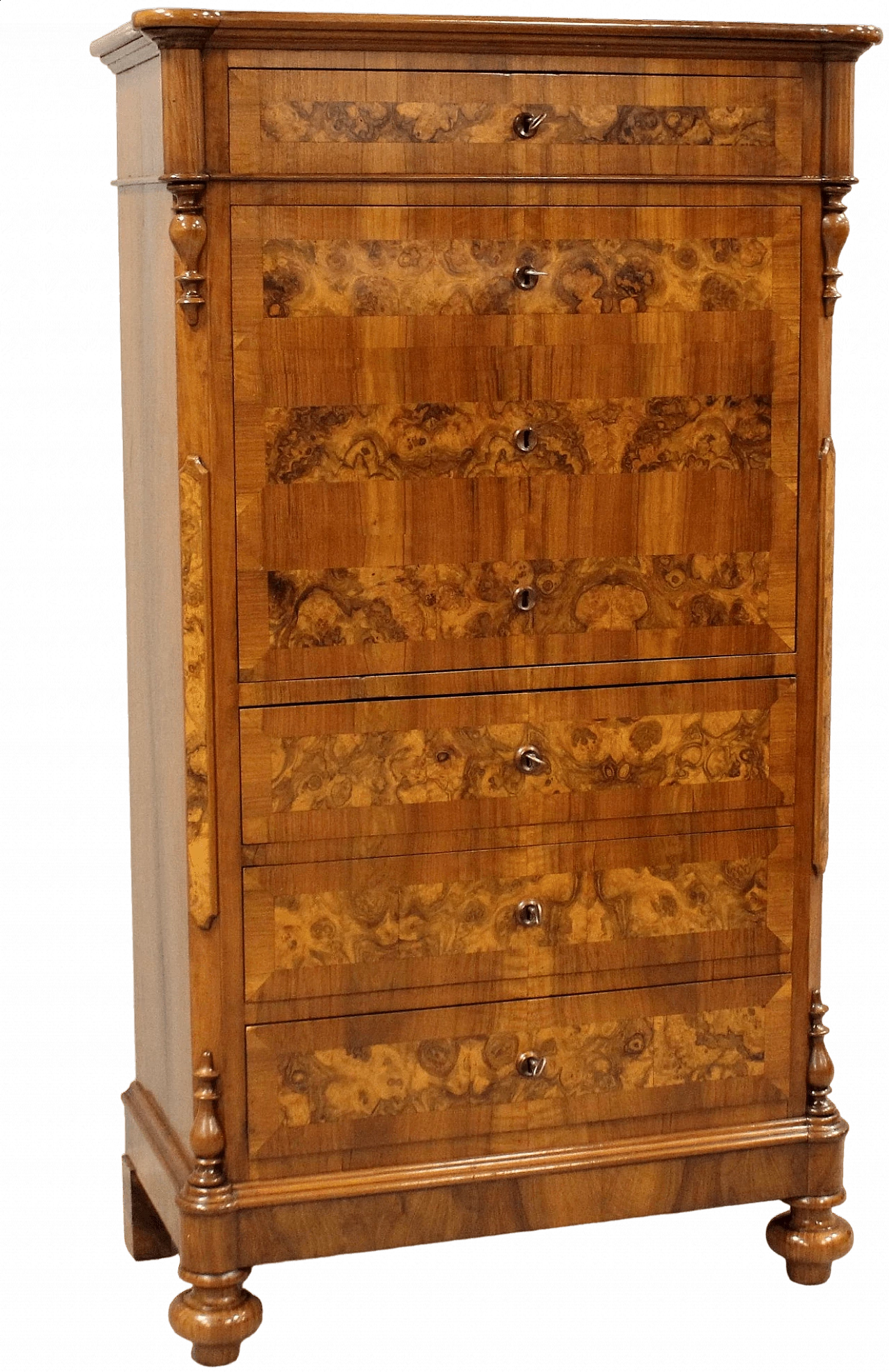 Louis Philippe secretaire in walnut, mid-19th century 11