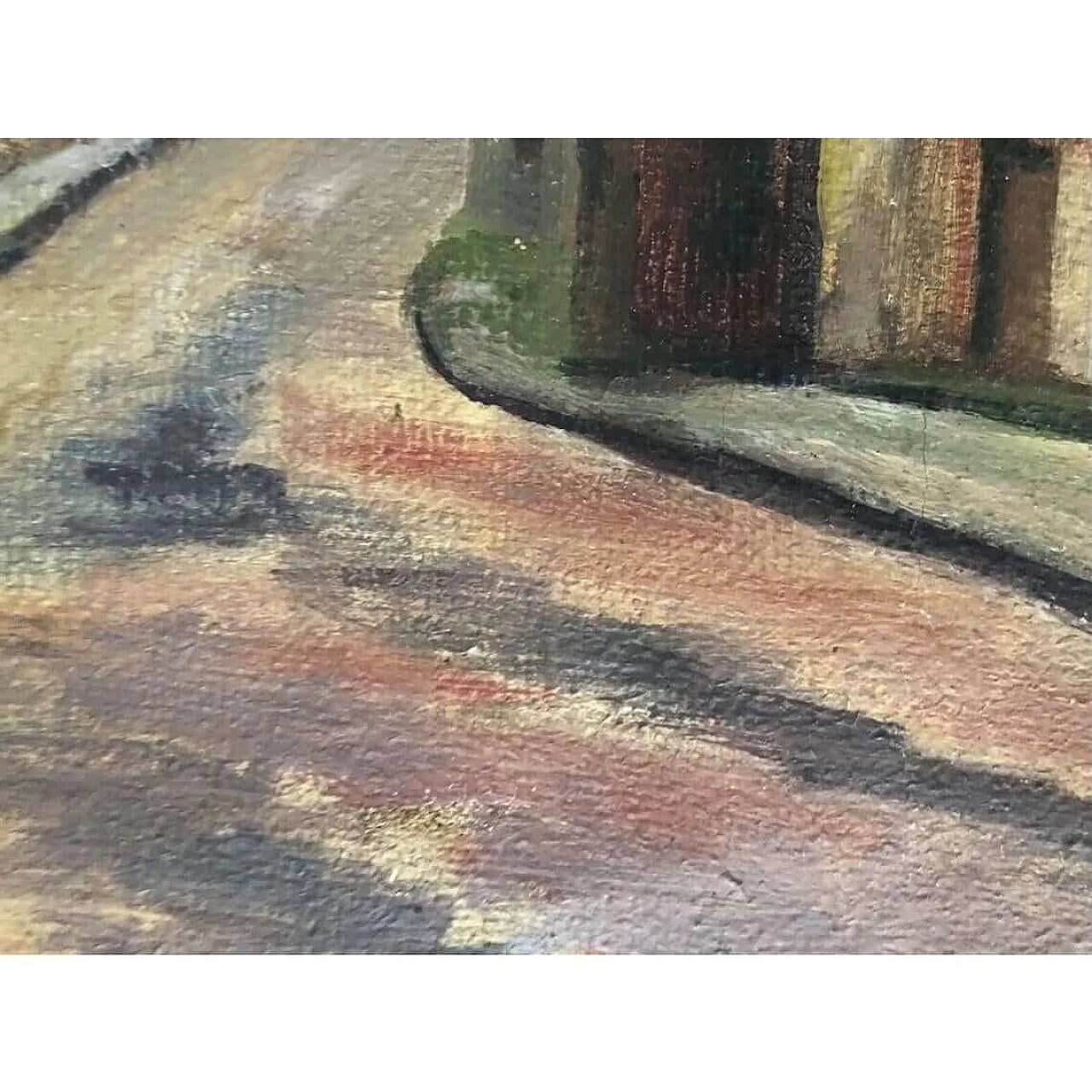 Painting depicting a French landscape scene, oil on canvas, late 19th century 1