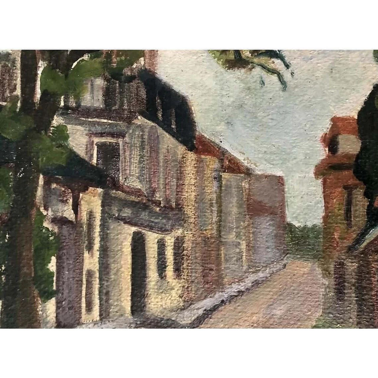 Painting depicting a French landscape scene, oil on canvas, late 19th century 2