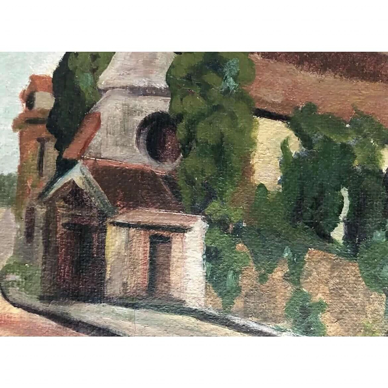 Painting depicting a French landscape scene, oil on canvas, late 19th century 3