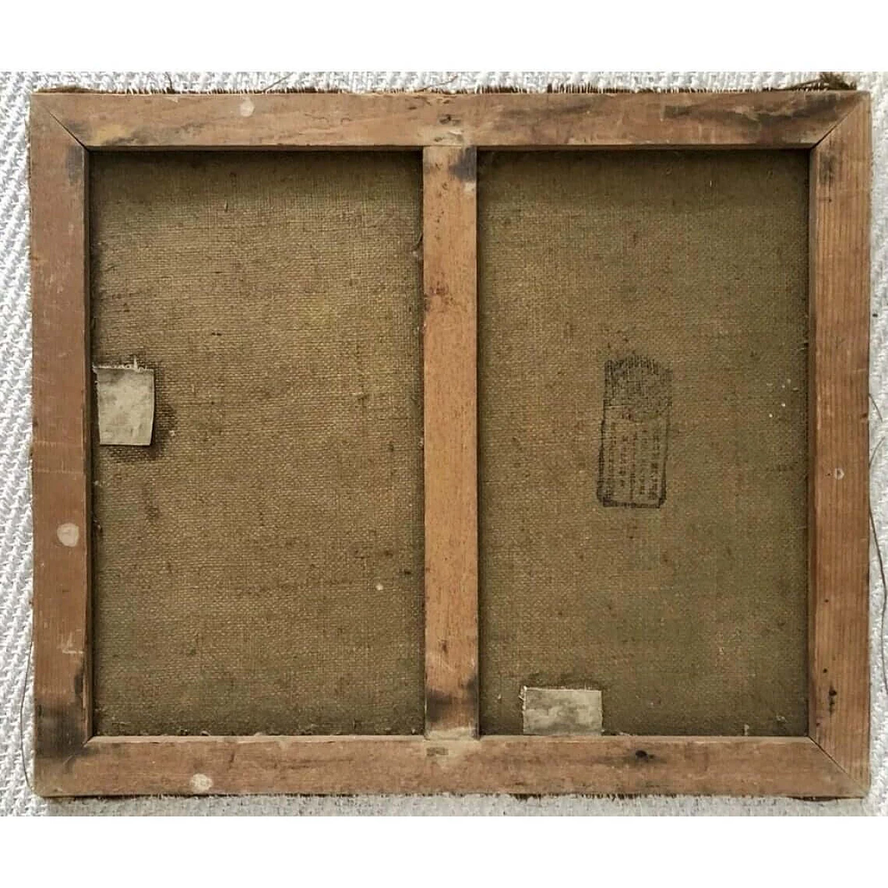 Painting depicting a French landscape scene, oil on canvas, late 19th century 10