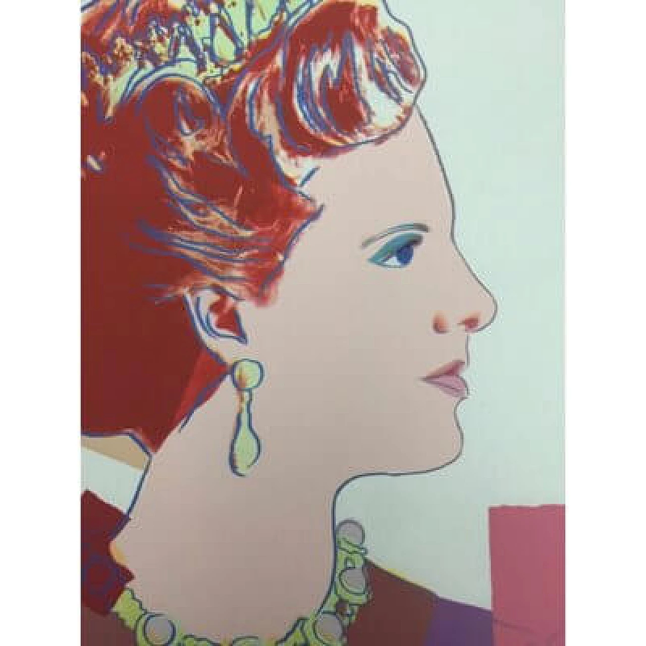 Andy Warhol, Queen Margrethe II of Denmark, silkscreen print, 1990s 2