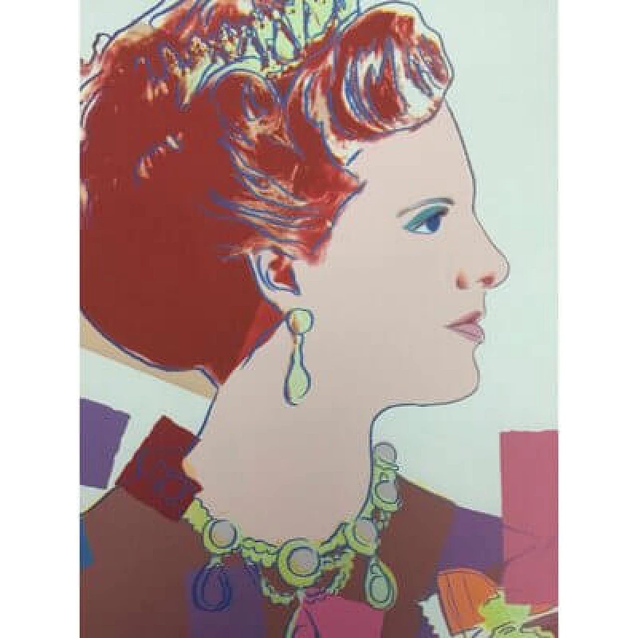Andy Warhol, Queen Margrethe II of Denmark, silkscreen print, 1990s 11