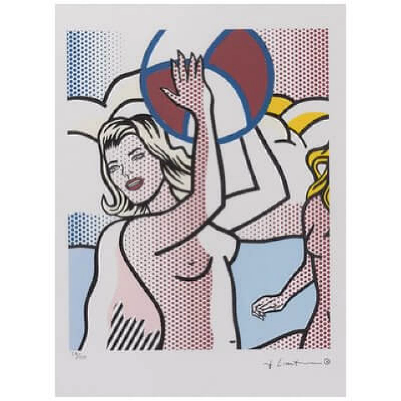 Litografia After Roy Lichtenstein, Nudes with Beach Ball, anni '90 1