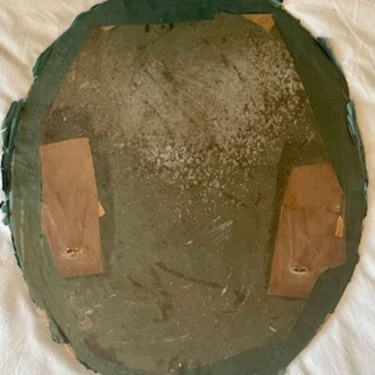 Ritratto di signora in abito blu, olio su tela ovale, '700 2