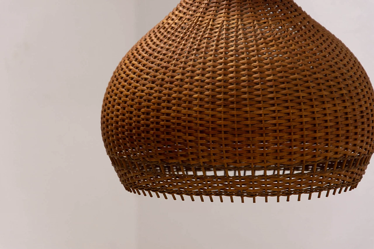 Lampada da terra in rovere e vimini di Krasna Jizba, anni '50 7