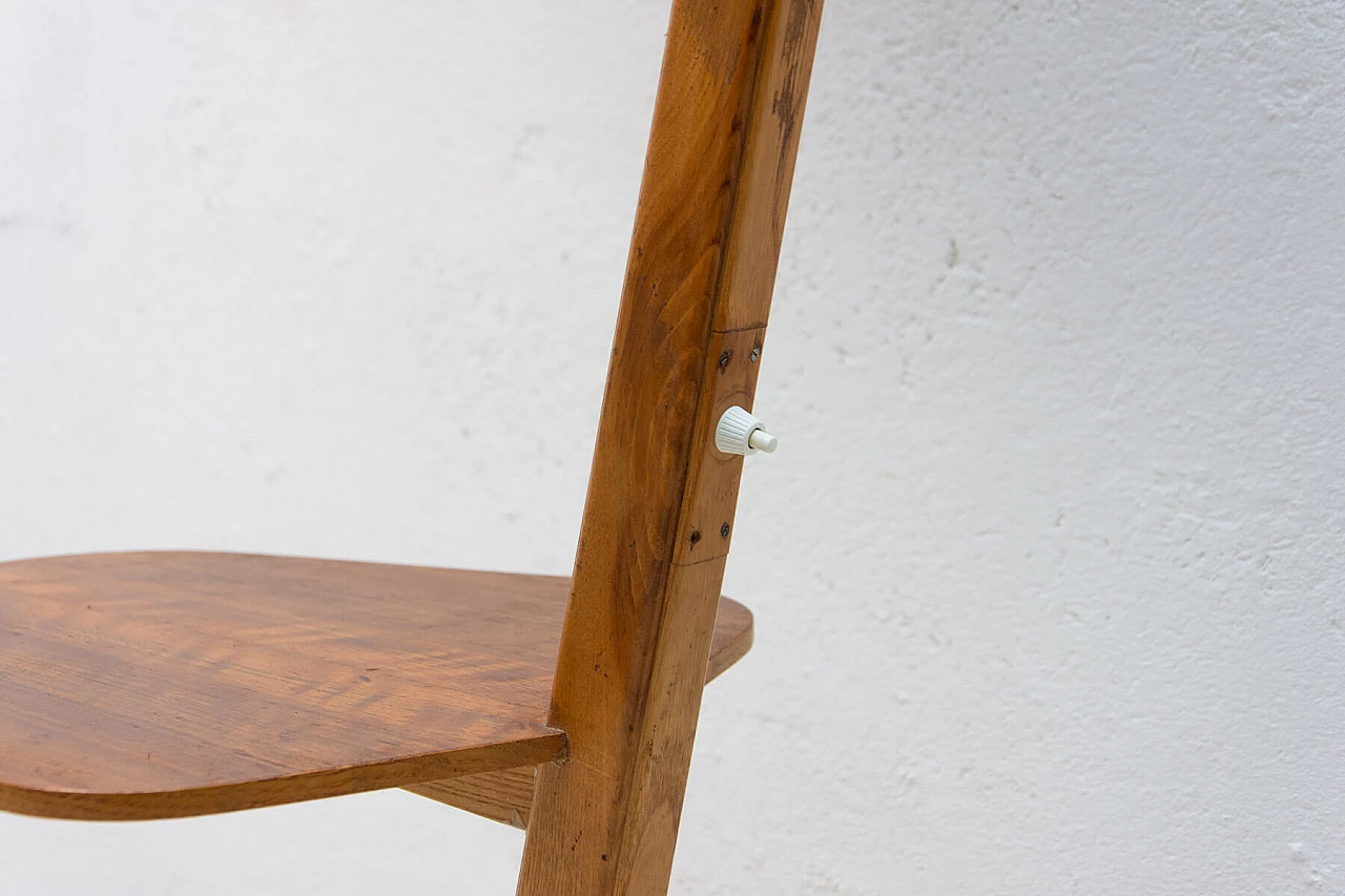 Lampada da terra in rovere e vimini di Krasna Jizba, anni '50 10