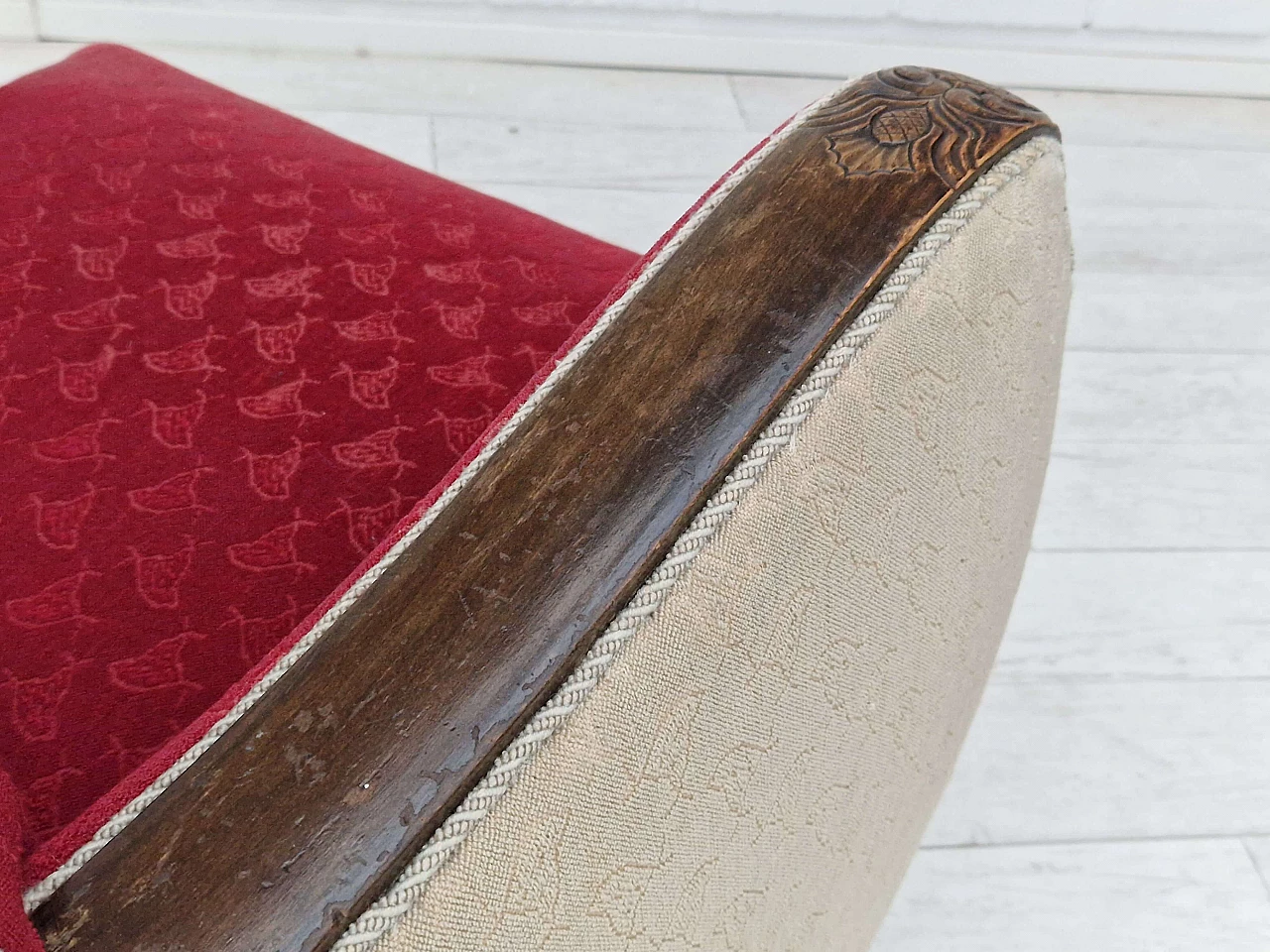 Coppia di poltrone scandinave Art Déco, anni '50 8