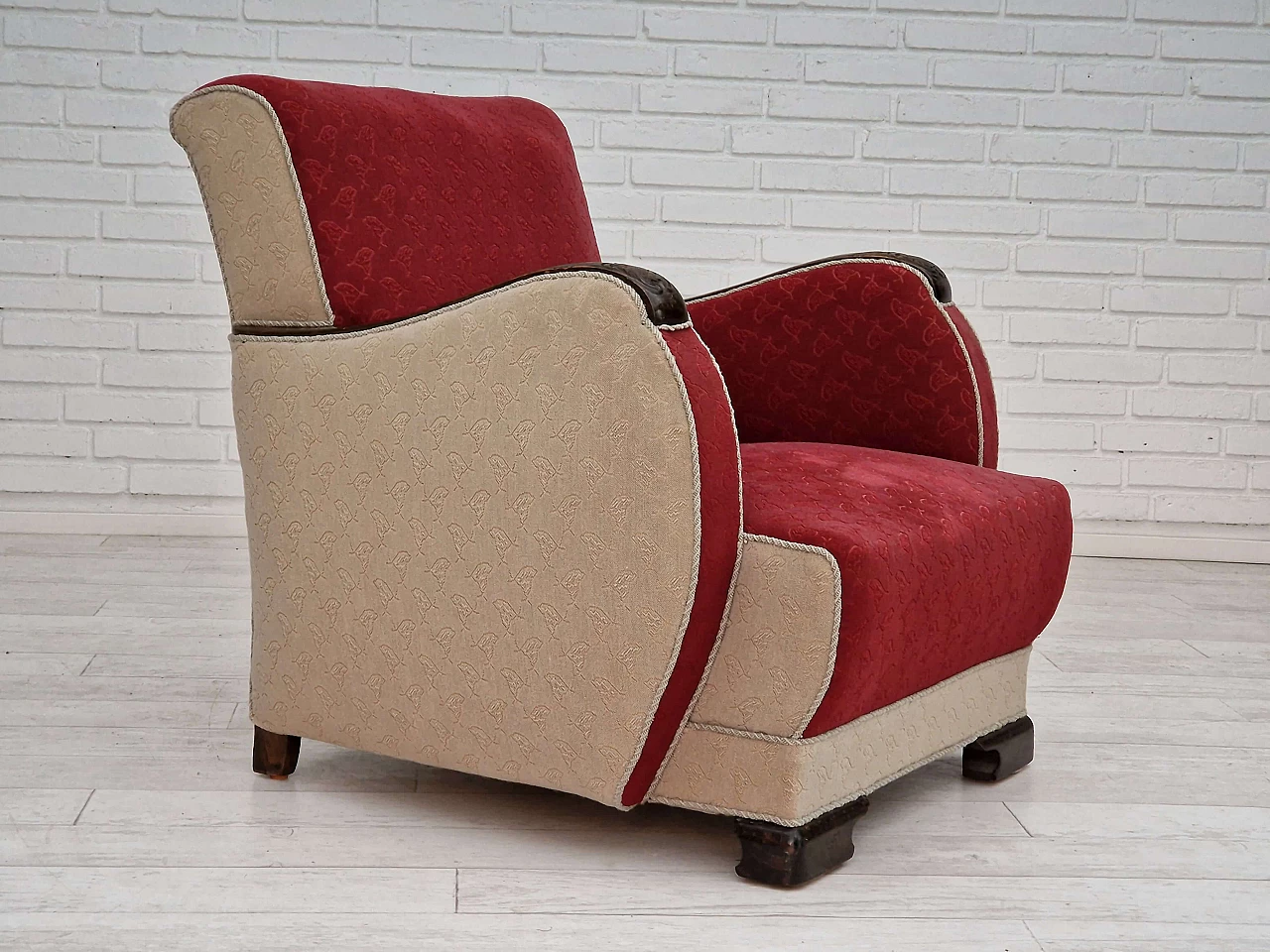Pair of Scandinavian Art Deco armchairs, 1950s 12