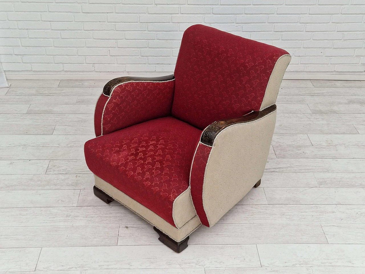 Pair of Scandinavian Art Deco armchairs, 1950s 19