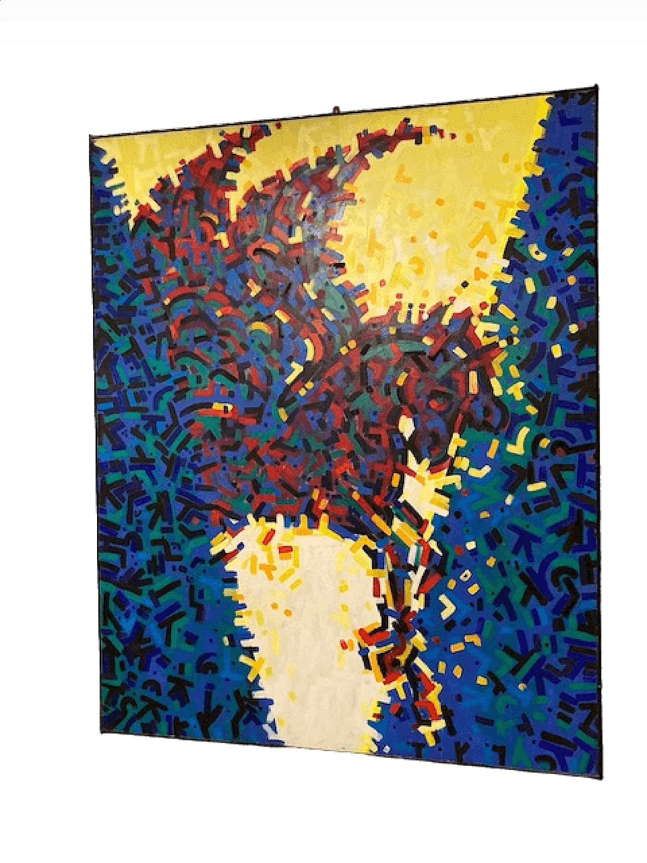 Alfredo Celaia, Pegasus, enamel painting on canvas, 1980 intOndo