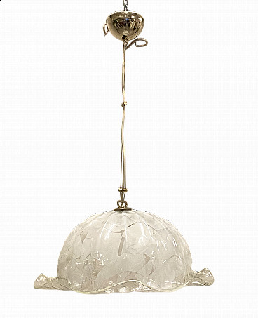 Murano glass chandelier with brass elements by La Murrina, 1980s
