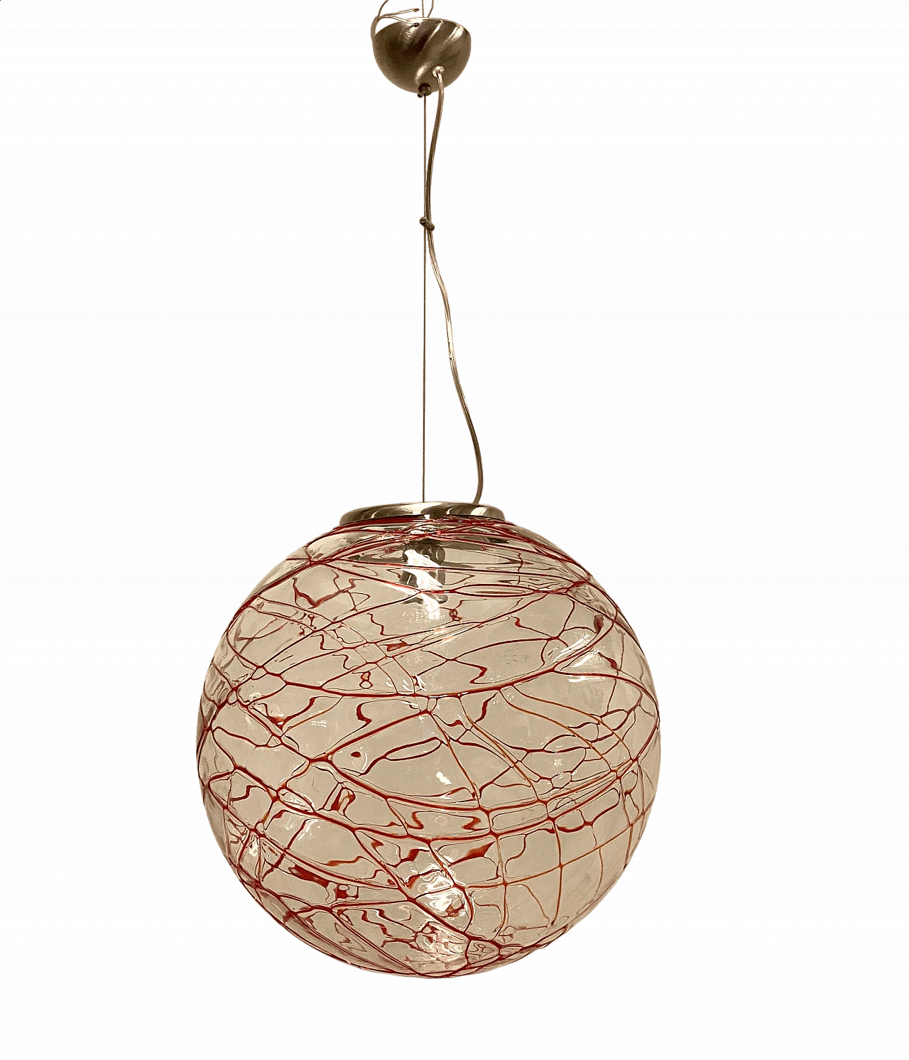 Murano glass spherical chandelier, 1980s 8