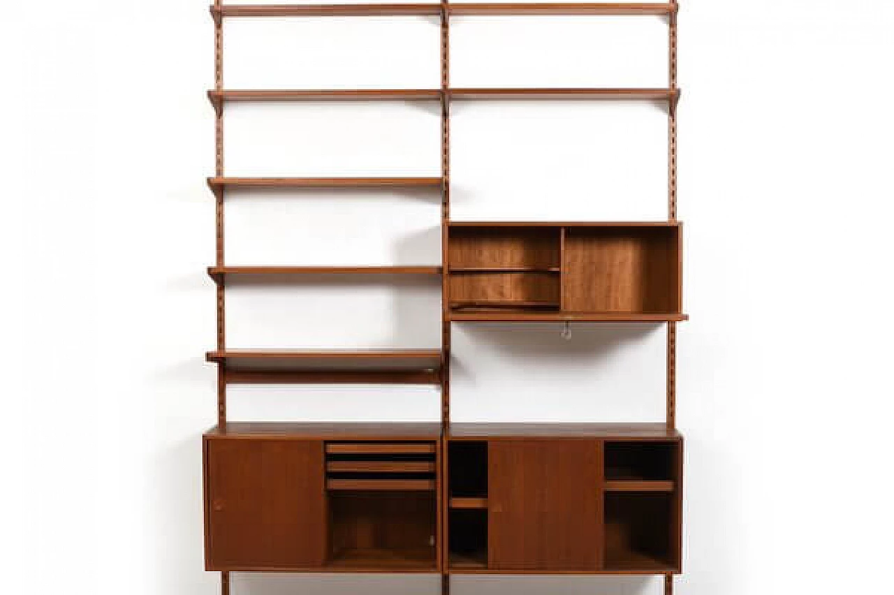 Teak bookcase by Kai Kristiansen for Feldballes Møbelfabrik, 1960s 3