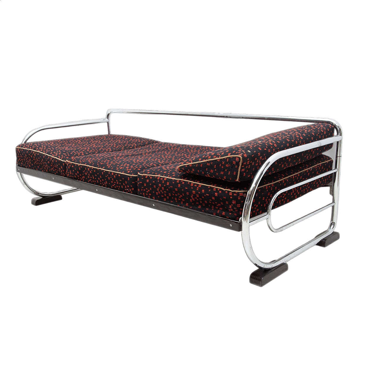 Bauhaus sofa in chrome tubular steel by Hynek Gottwald, 1930s 19