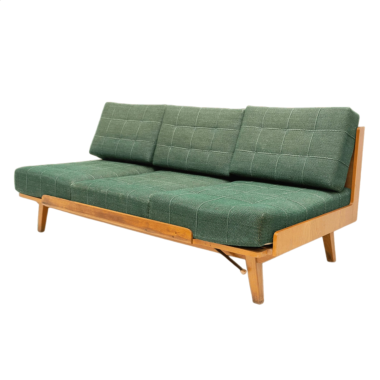 Folding beech sofa bed by Drevotvar, 1970s 22
