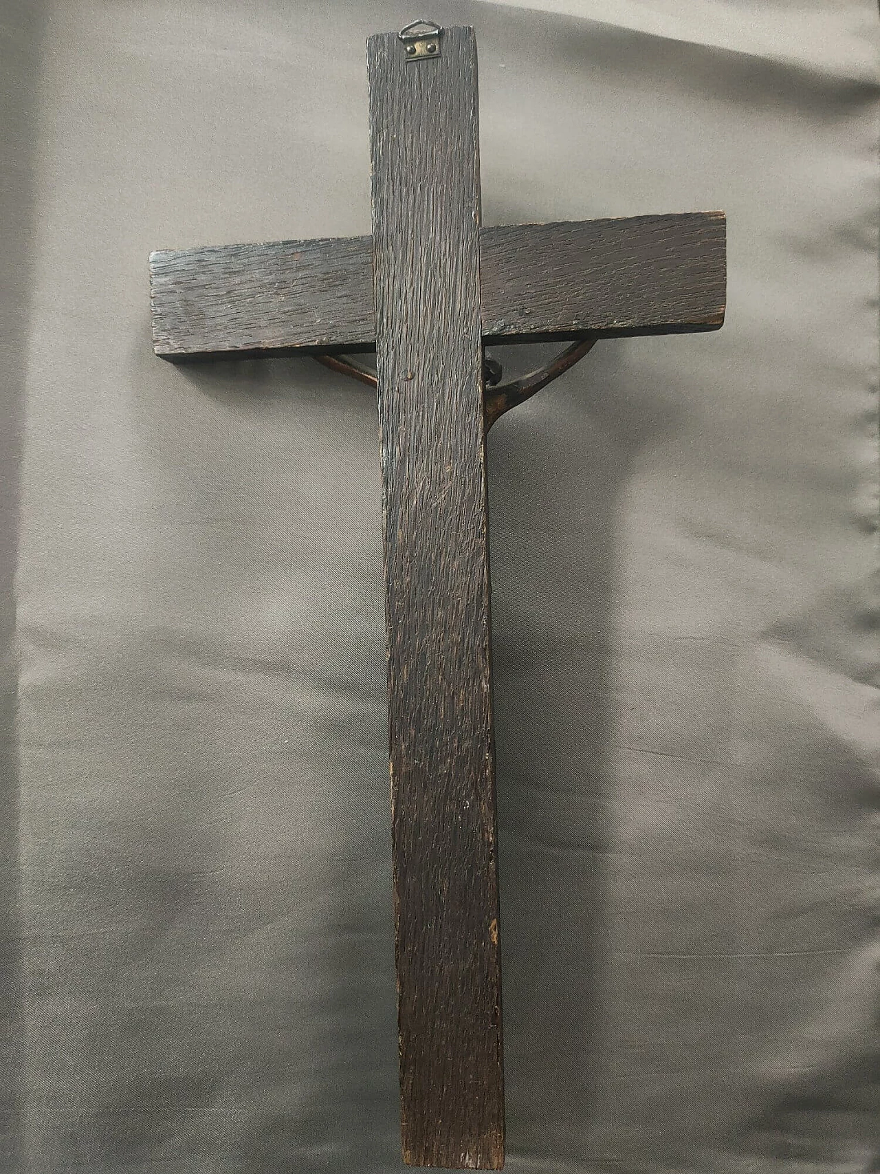Wood and metal crucifix, 19th century 5