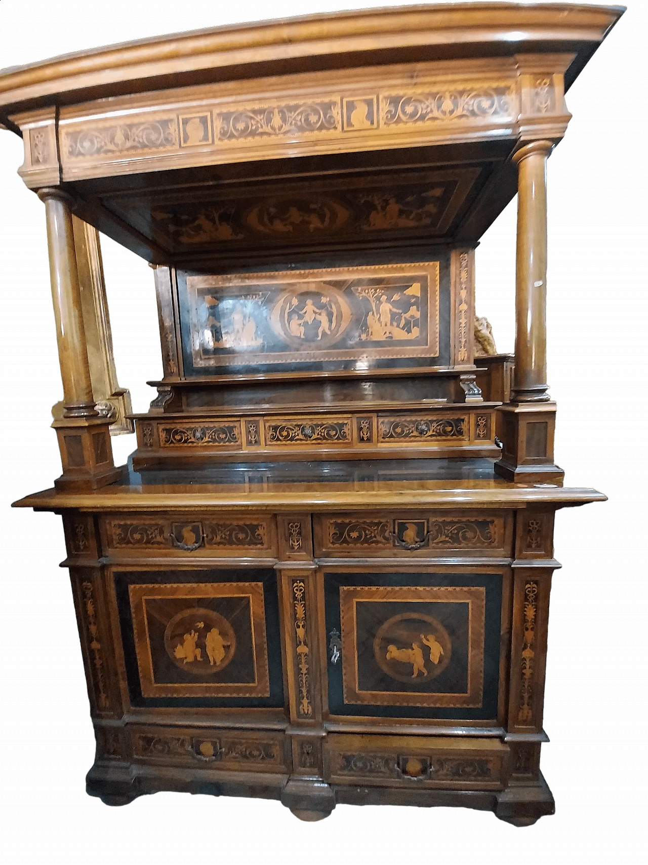 Rosewood sideboard inlaid in the style of Giuseppe Maggiolini, 19th century 8
