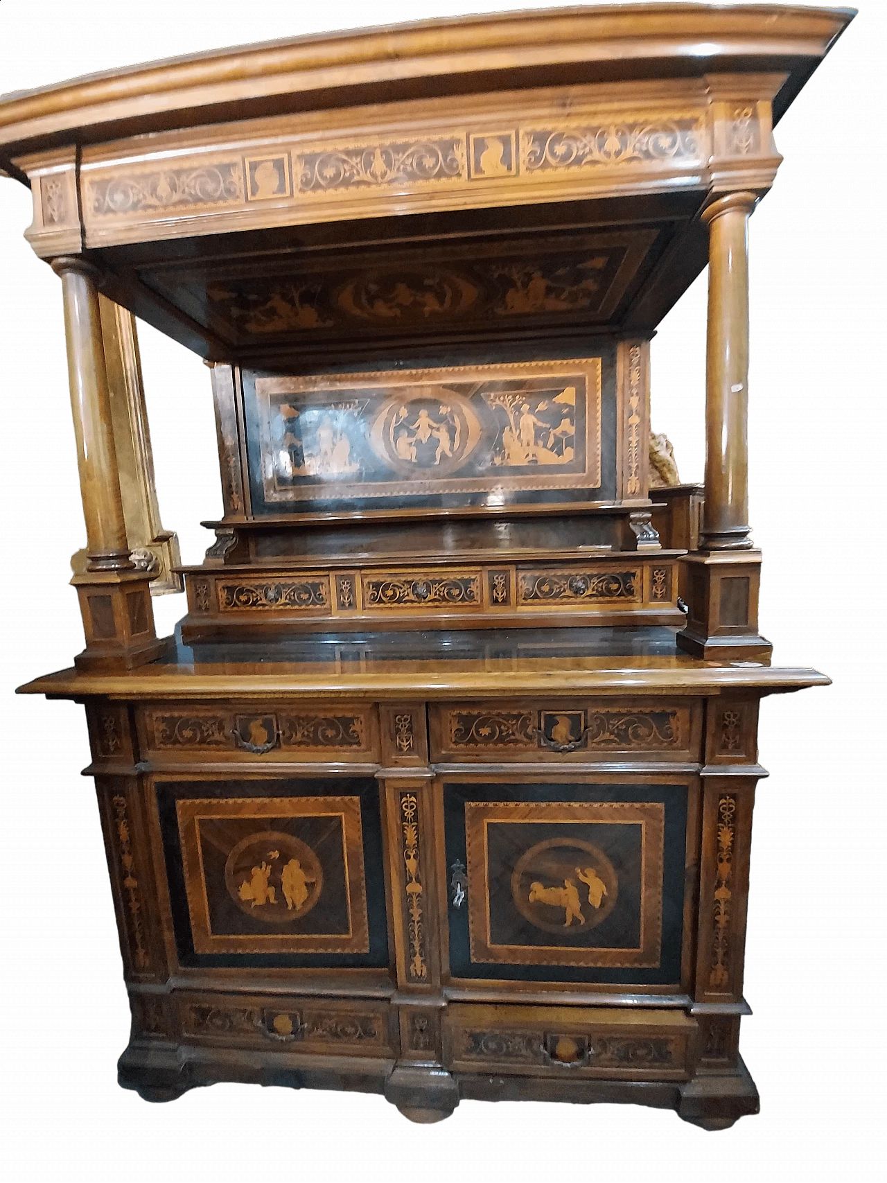 Credenza in palissandro intarsiata nello stile di Giuseppe Maggiolini, '800 8