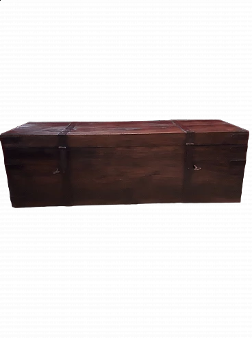 Baule in noce e metallo, inizio '800