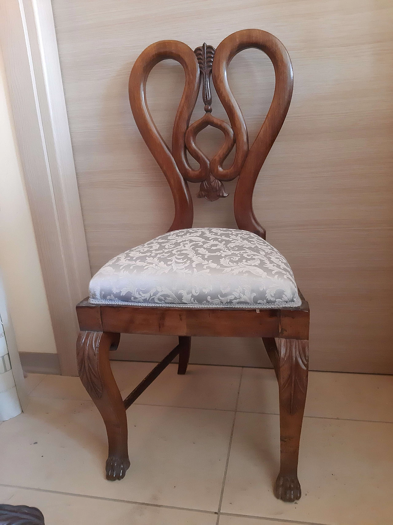 Rosewood chair with padded seat, 19th century 9
