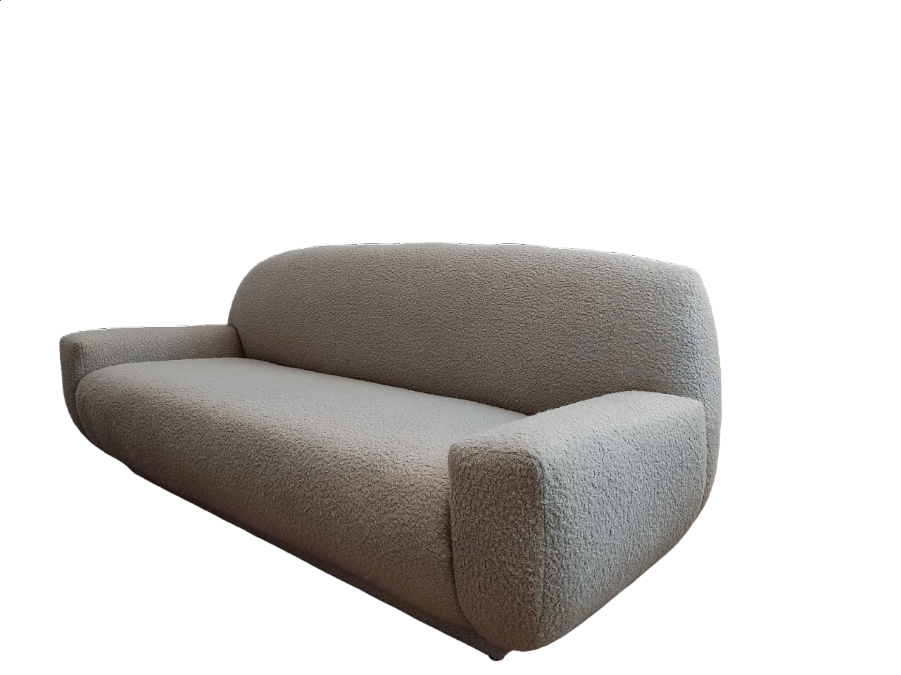 Gray fabric sofa, 1970s 6