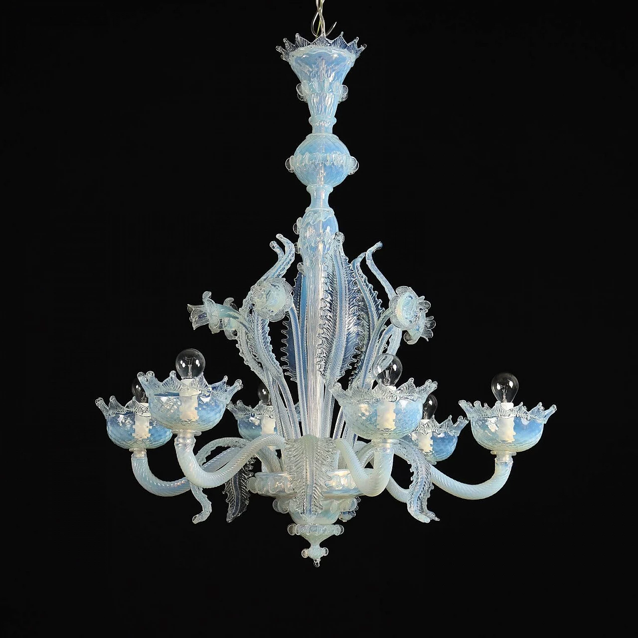 Six-light Murano blown glass chandelier 1