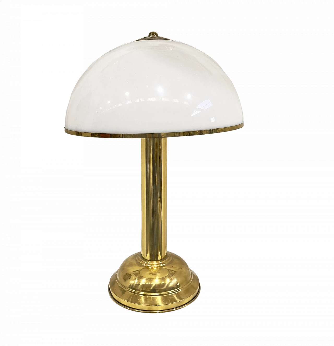 Brass and plexiglass table lamp by Gabriella Crespi, 1970s 5