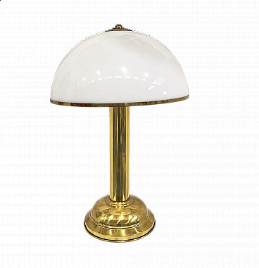 Brass and plexiglass table lamp by Gabriella Crespi, 1970s