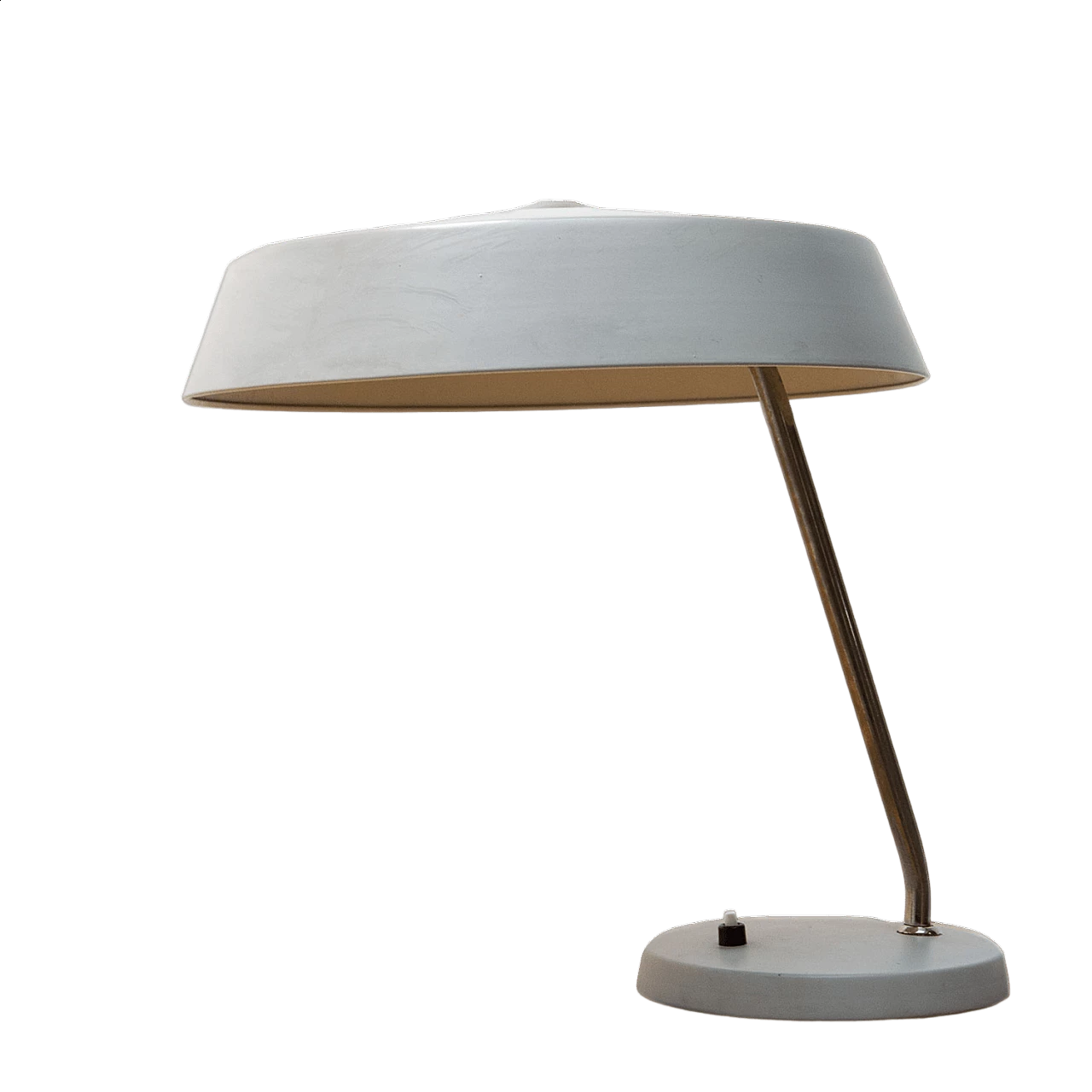 Aluminum and metal table lamp, 1960s 17