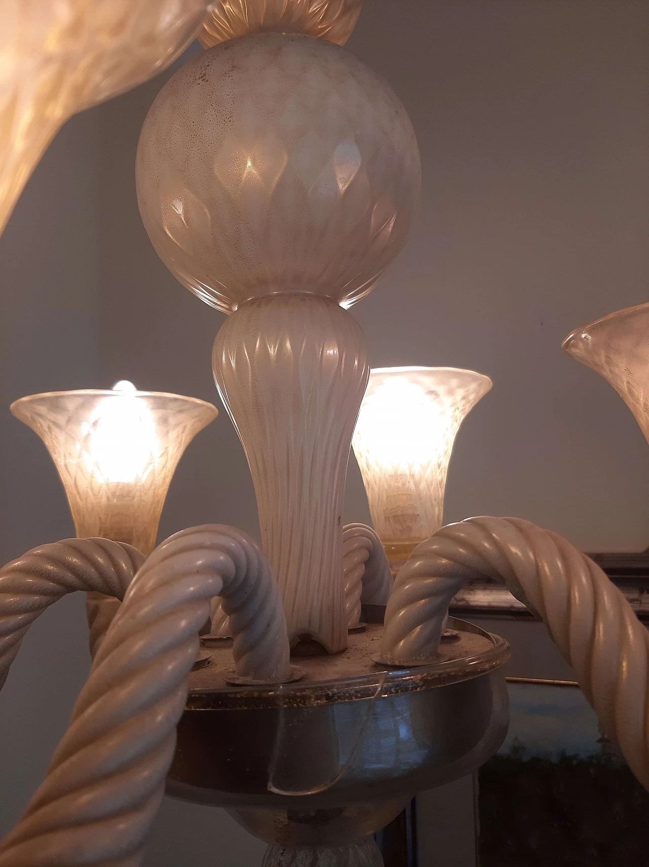 Murano glass chandelier attributed to Carlo Scarpa, 1950s 5