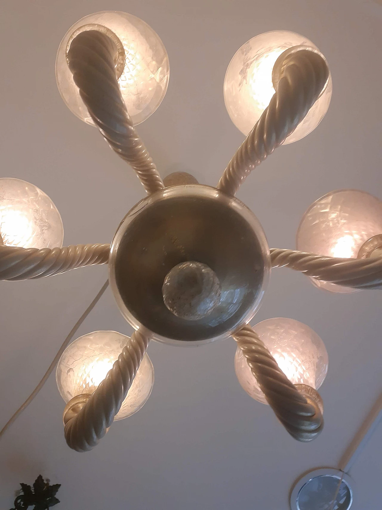 Murano glass chandelier attributed to Carlo Scarpa, 1950s 9