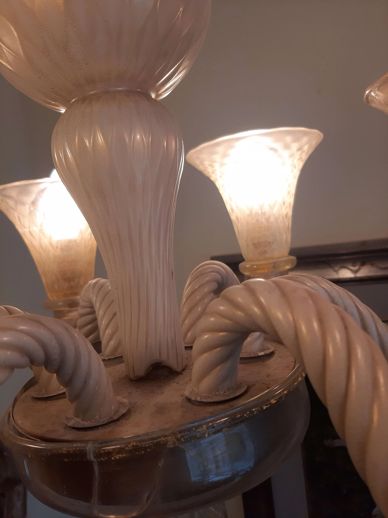 Murano glass chandelier attributed to Carlo Scarpa, 1950s 12