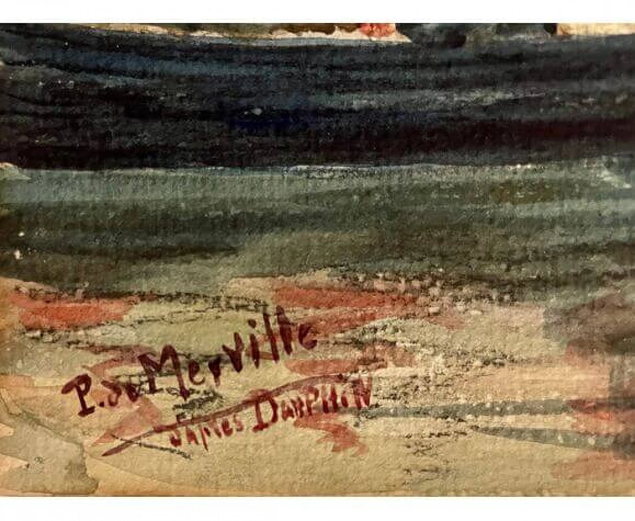 P. De Merville, Vista del canale di Venezia, acquerello su carta, anni '10 5