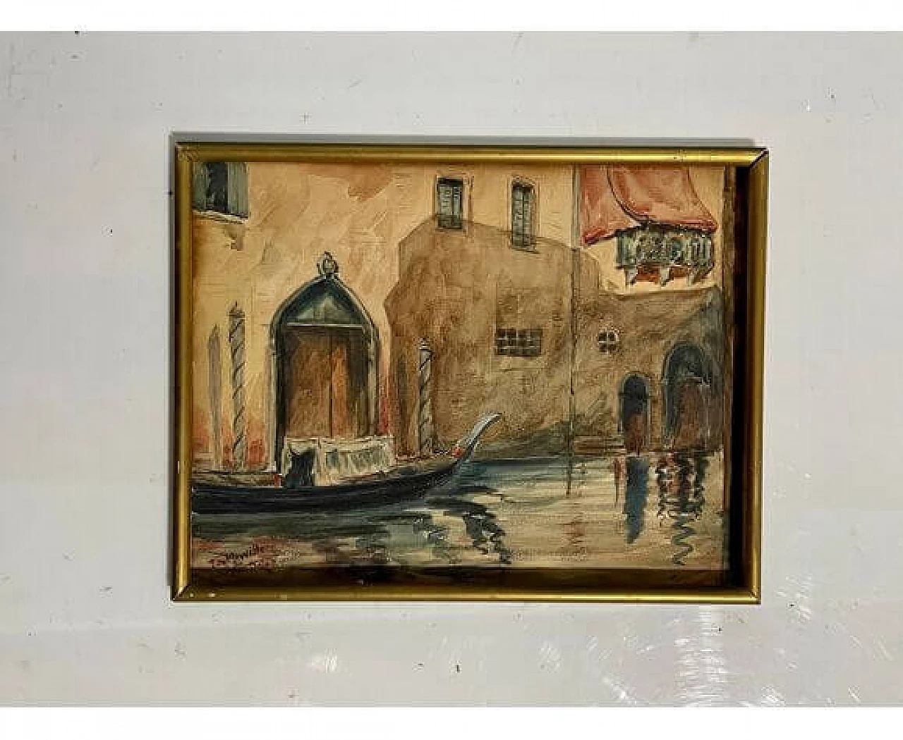 P. De Merville, Vista del canale di Venezia, acquerello su carta, anni '10 10