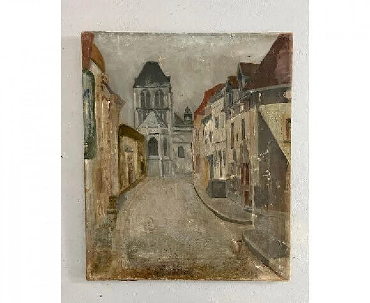 Impressionist painting of a Parisian street view, oil on canvas, late 19th century 9