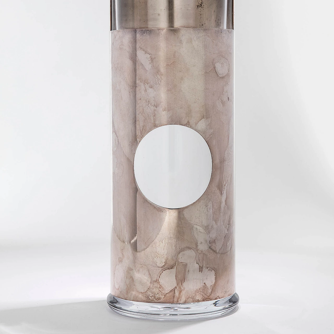 Glass and silvered metal vase by Lino Sabattini, 1970s 4