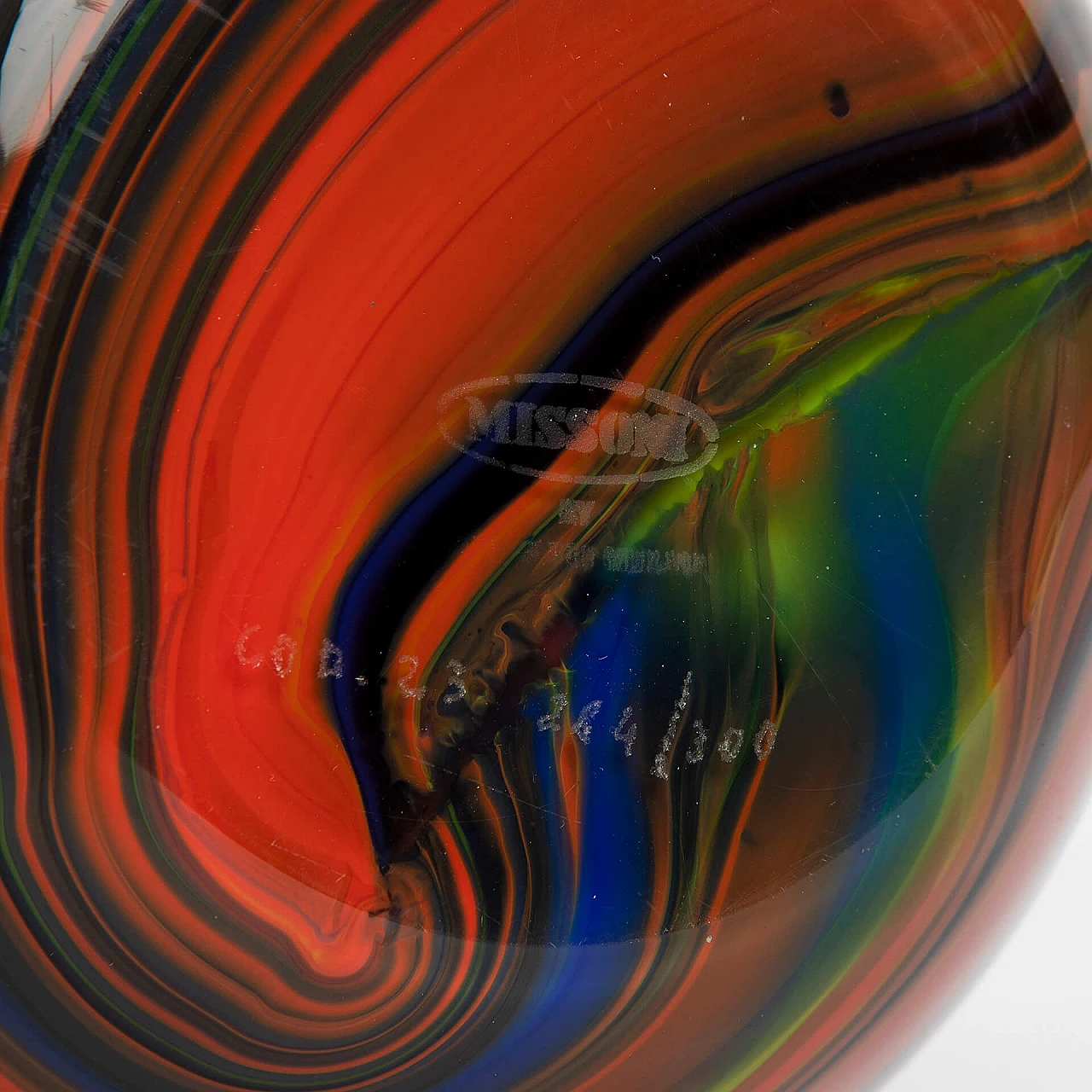 Marble-like coloured glass vase by Arte Vetro Murano for Missoni, 1980s 5