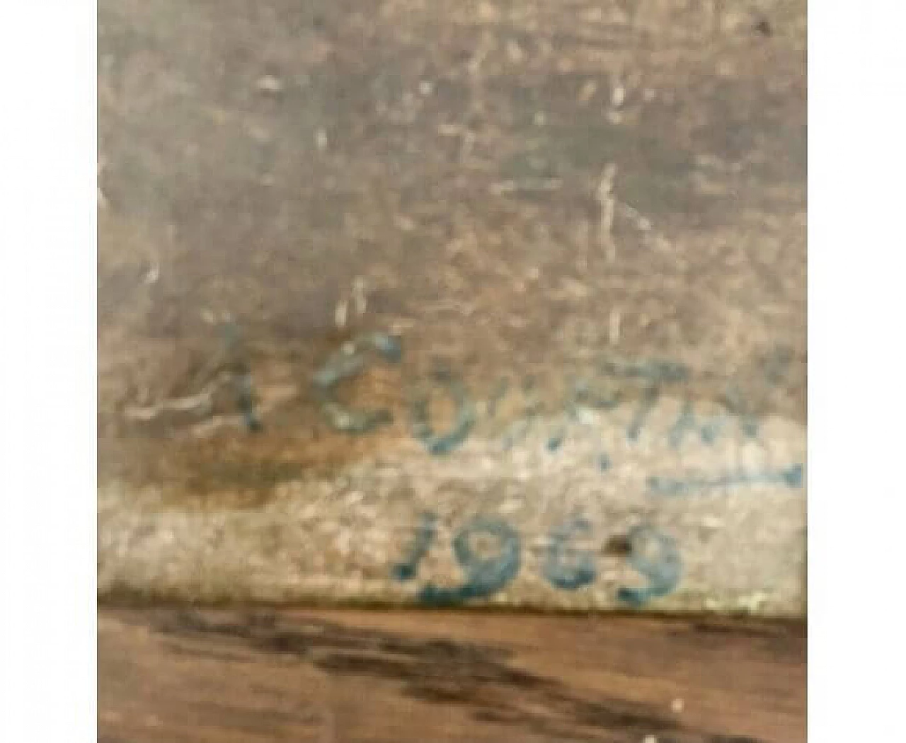 Painting depicting a bouquet of wild flowers, oil on canvas, 1969 3